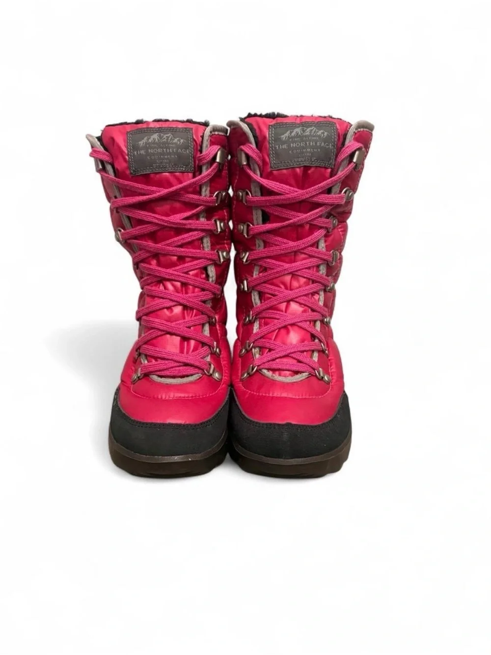 The North Face Girls’ Nuptse winter boots with a fur interior -Up Winter Boots